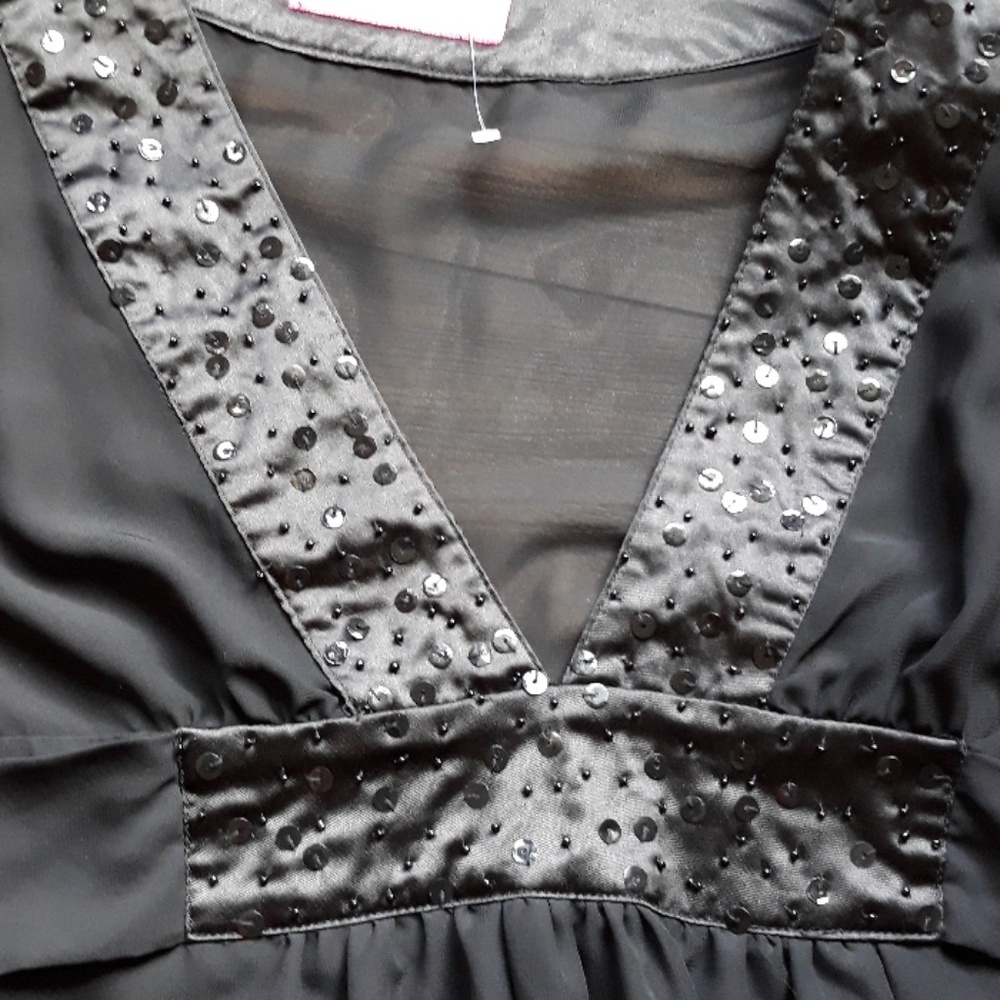 Sheer black top